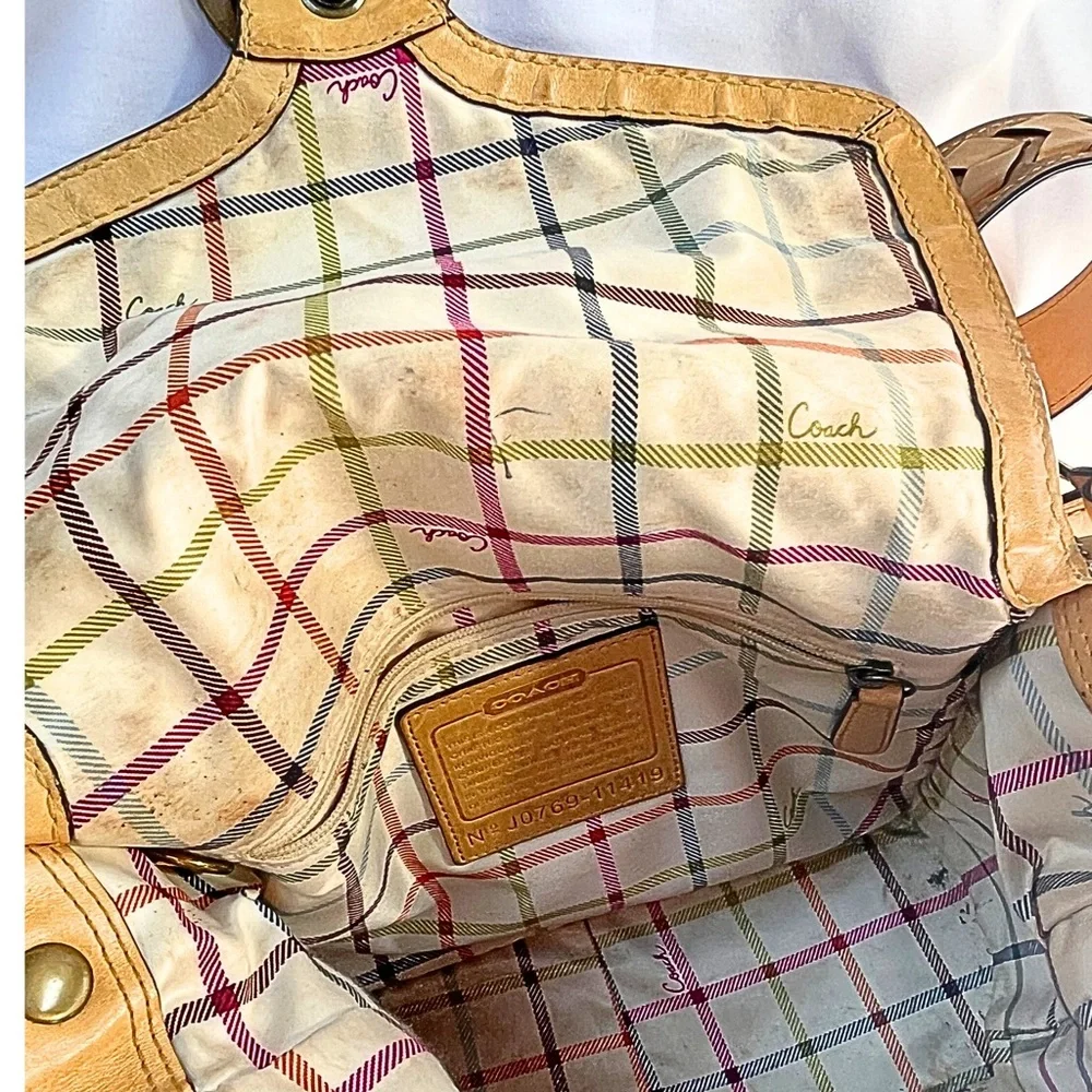 Vintage Coach Bleeker Tan Leather Shoulder Bag - Picture 4 of 9